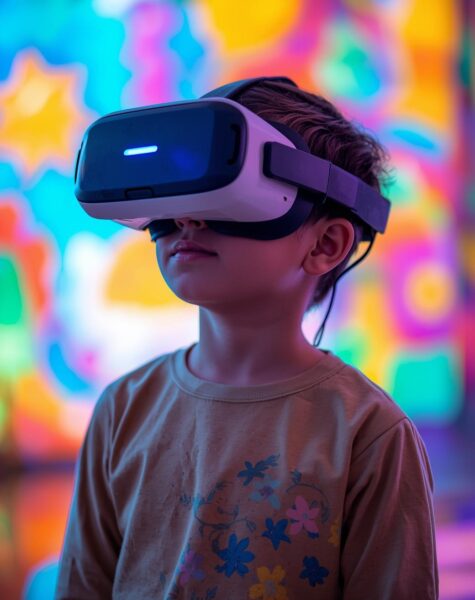 Virtual Reality (VR) Therapy_VR Therapy creates a safe, controlled, and immersive environment where children can practice real-life skills through engaging digital experiences.